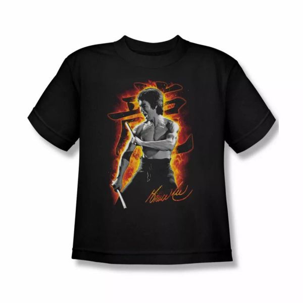 

bruce lee dragon fire youth short sleeve t-shirt sizes- s-xl new, White;black
