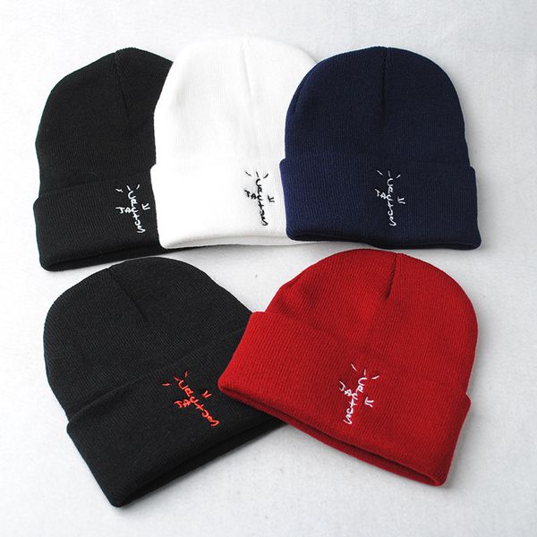 

cactus jack knitted hats men and women autumn winter warm astroworld hip hop hedging hat fashion casual style high street caps, Blue;gray