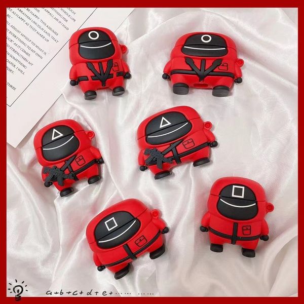 

squid game case for airpods 1 2 pro 2021 korean movie squid soft silicone wireless bluetooth earphone protection cover funda