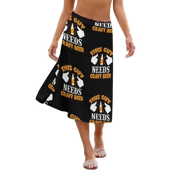 

skirts craft beer skirt daily women pattern polyester short midi, Black