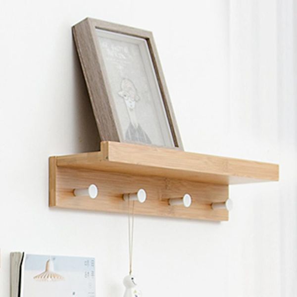 

hooks & rails creative word clapboard shelf wall hanging bamboo hook rack 4