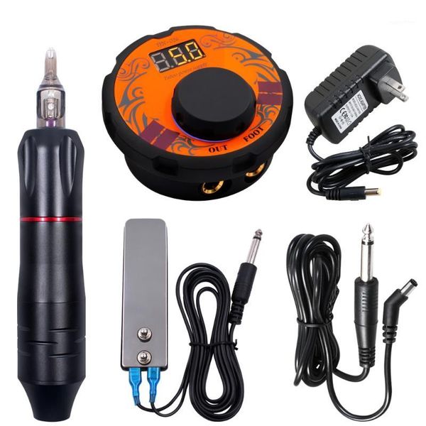 

professional tattoo machine kit power supply rotary pen with cartridges needles for permanent makeup eyebrow microblading1