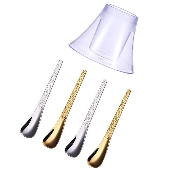 

spoons 5pcs dessert fruit stirring storage bucket (assorted color)