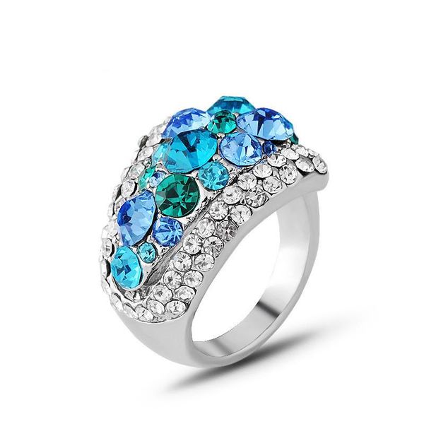 

wedding rings luxury ring fashion jewelry blue purple finger for women drop, Slivery;golden