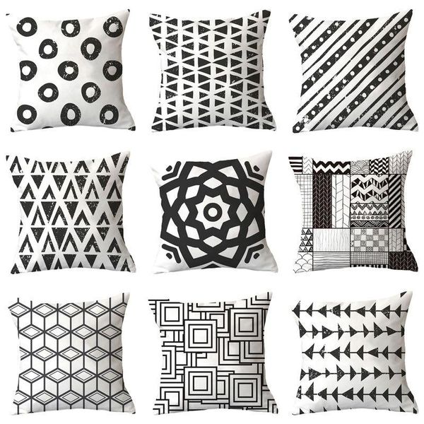 

cushion/decorative pillow simple square geometry plush pillowcase 45 x45cm home fabric sofa cushion cover