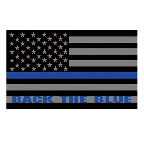 

back the blue american police flag 3x5,countries custom 3x5, polyester digital printed, home outdoor decoration