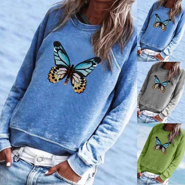 

women's hoodies & sweatshirts oversized women like butterfly print streetwear hooded aesthetic hoodie spring ladies hoody july 10th, Black
