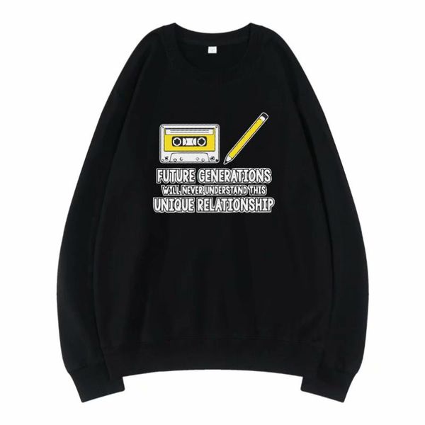

women's hoodies & sweatshirts uture generations will never understand sarcastic cotton sport hoodie women oversized sweatshirt woman ho, Black