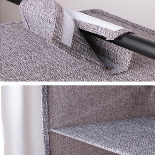 

storage bags 5 shelf dustproof collapsible foldable multifunction nursery room hanging closet organizer wardrobe home bedding clothes