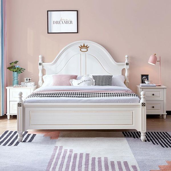 

baby cribs american living room white children's bed 1.5 meters single male and girl furniture combination