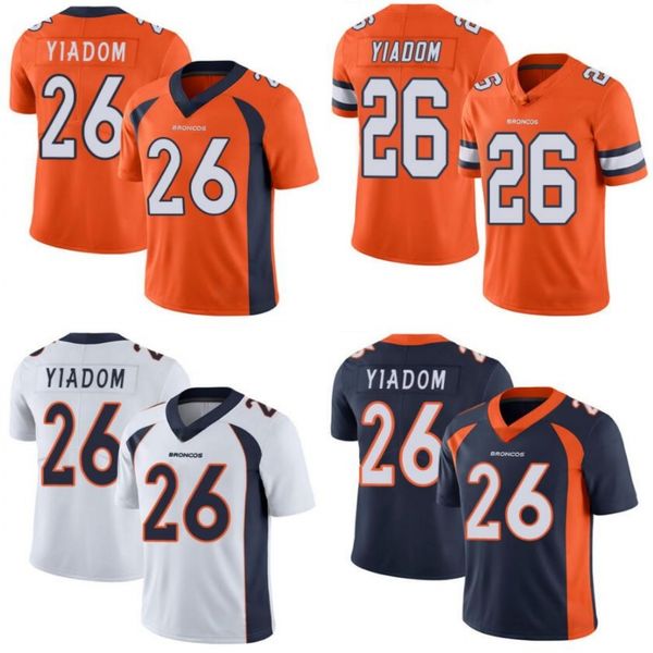 

Denver Broncos Men #26 Isaac Yiadom Women Youth Limited Rush Jersey, Black;red