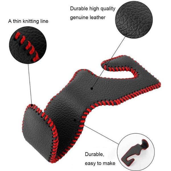 

car seat headrest hook clip bags auto back organizer product purse bag black for pu hanger holder fastener leatthe p6j5