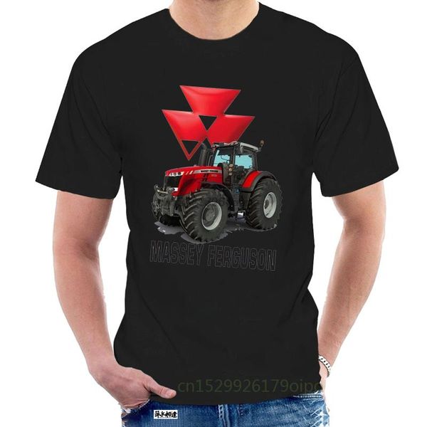 

men's t-shirts massey ferguson tractor men white t shirt @124384, White;black