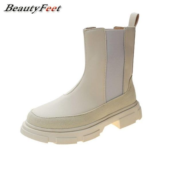 

boots women winter keep warm comfortable 3.5cm heel for ladies slip on platform shoes botas mujer, Black