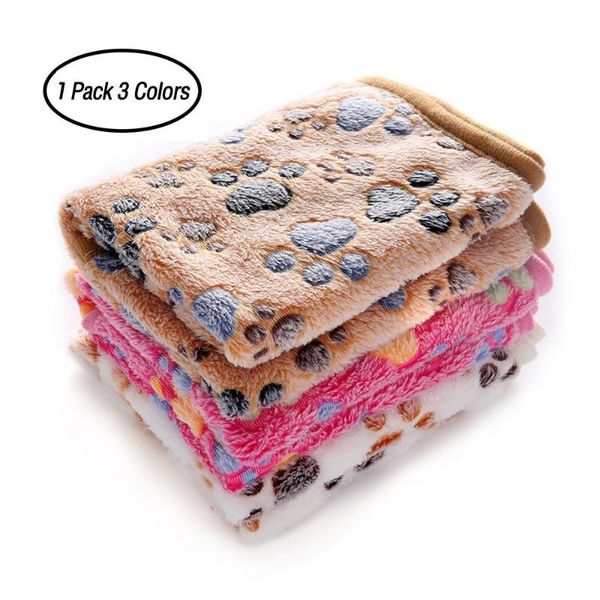 

kennels & pens 1 packs 3 dog blankets bed mat super soft fluffy premium fleece print warm flannel throw for kitten puppy cat pets