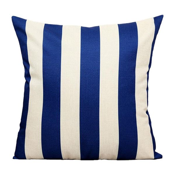 

pillow case polyester square shape striped pattern bedroom cover zipper closure sofa office cushion protection car living room