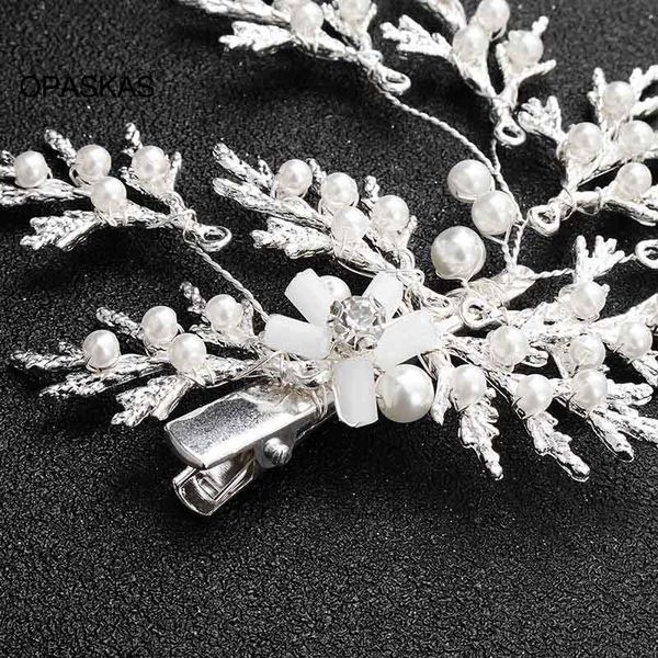 

hair clips & barrettes christmas party side clip headdress alloy snow snowflake handmade faux pearl hairpin bride wedding decor vl, Golden;silver