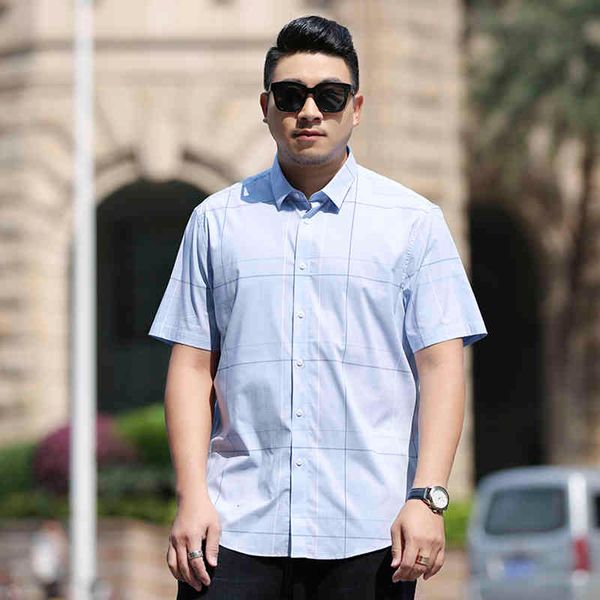 

shan bao bamboo fiberglass thin sleeve short 2021 size big blue shirt, White;black