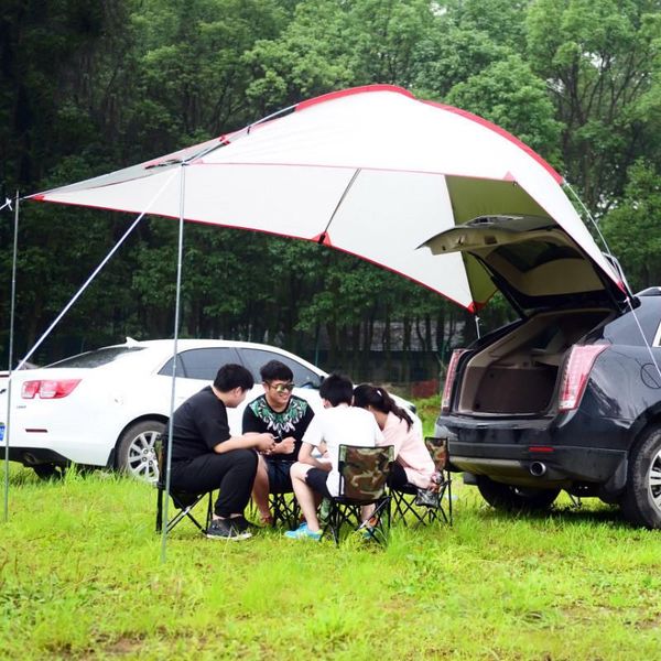 

tents and shelters car trunk suv self-driving tour outdoor camping tent sunshade rainproof picnic barbecue travel equipment ultra-light shel