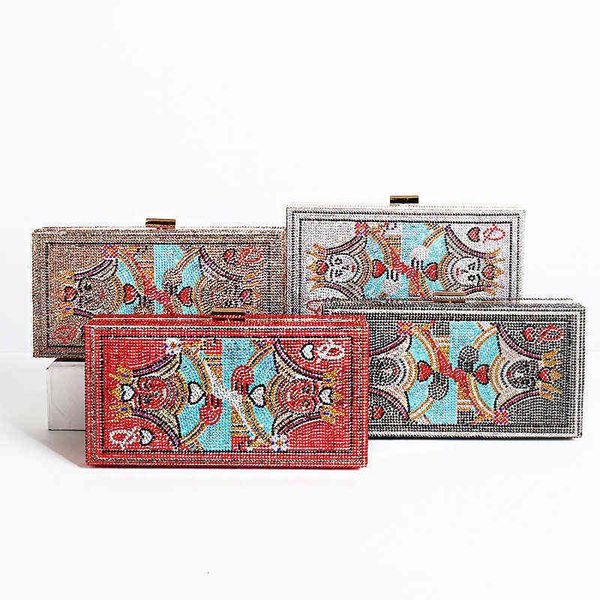 

dinner bag with diamond ing card pattern