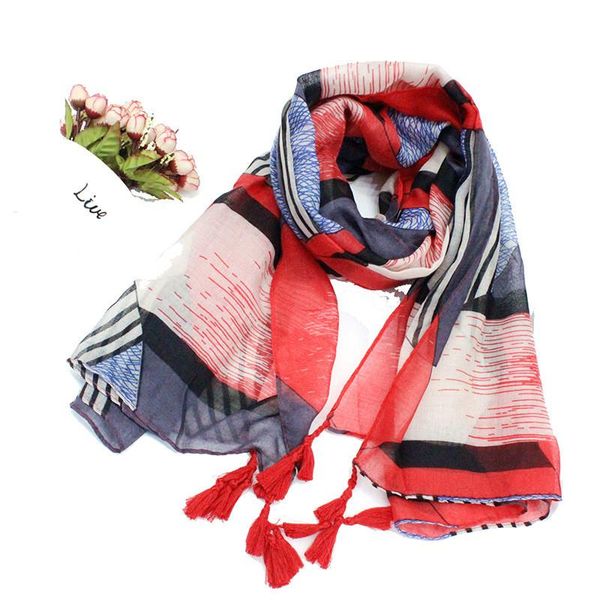 

scarves women scarf summer silk shawls lady wraps soft female designer beach hijab and linen, Blue;gray