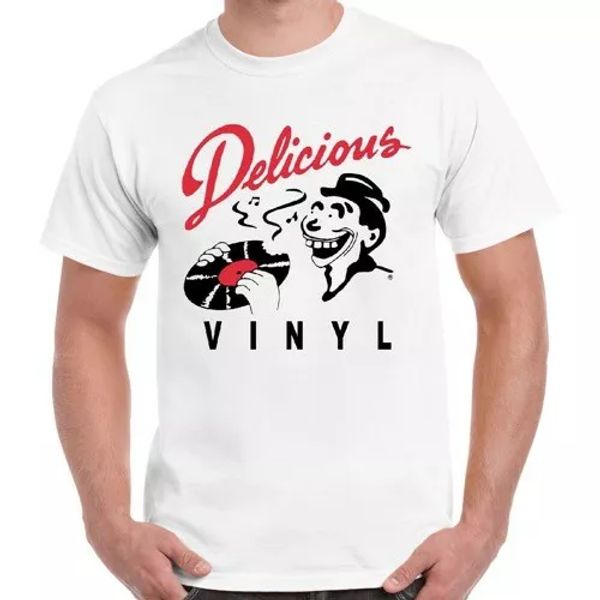 

vinly delicious music record label rap hip hop cool t shirt 1137, White;black