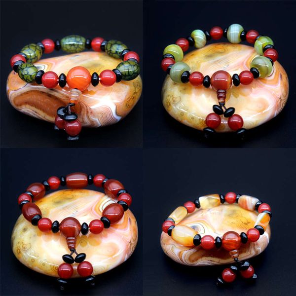 

strands china style natural agate bracelet in tourist attractions, Black