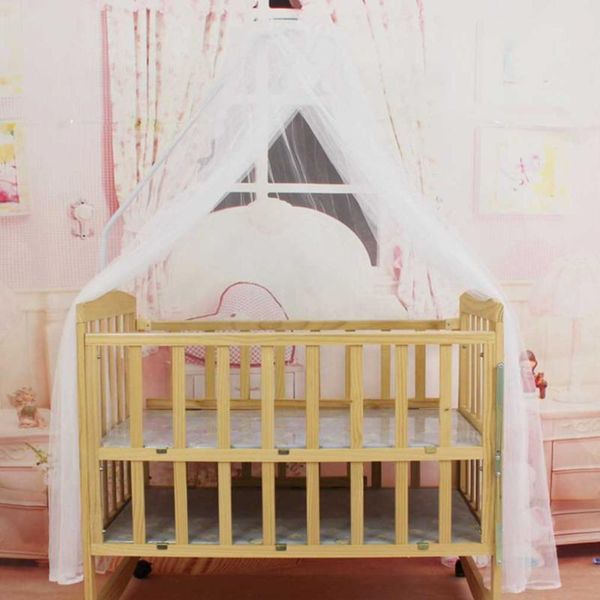 

mosquito net baby bedding crib round toddler safe netting mesh hung dome curtain