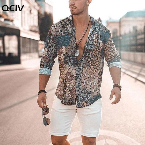 

spring and autumn men's printed casual long sleeves shirt shirts, White;black