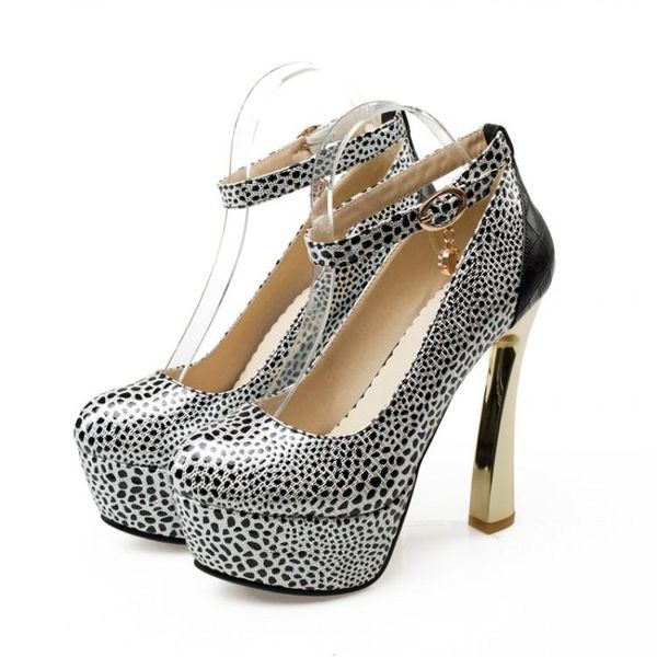 

fashion platform pumps high-heeled shoes heels round toe women's wedding prom size 33-43 128-13 dress, Black