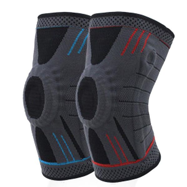 

silicone knee brace support men women work for arthritis crossfit gym volleyball tennis sports warm pads protection elbow &, Black;gray