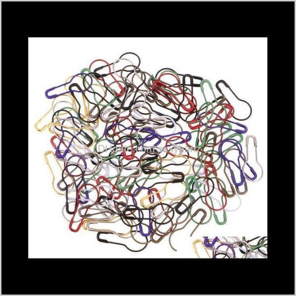 

notions tools apparel drop delivery 2021 200 pieces assorted color calabash safety pear gourd shape sewing quilting pins t6ibs, Black