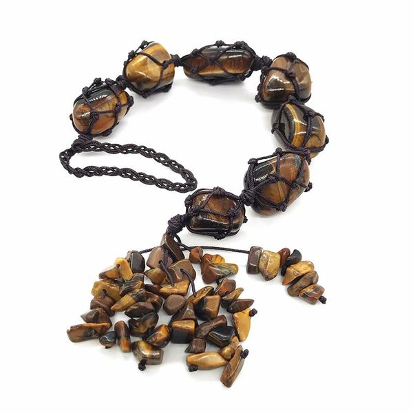 

interior decorations natural crystal stone car hanging hand woven ornament safety exquisite