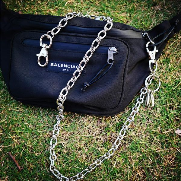

keychains fashion men jewelry jean wallet chain 3 layer waist punk hook silver trousers pant belt keychain dr220