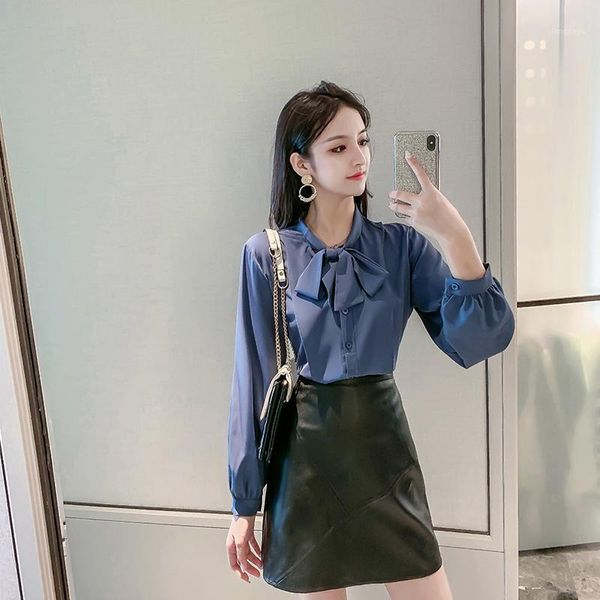 

women's blouses & shirts coigarsam shirt womens spring bow women blue 3565, White