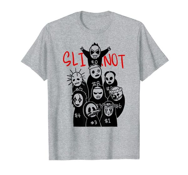 

slipknot-iowa band american rocker classic art t-shirt, White;black