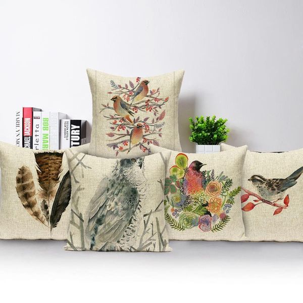 

cushion/decorative pillow lovely bird feathers cushion cover flower pattern covers decorative for sofa car bed living room decor pillowcase