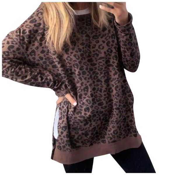 

women's hoodies & sweatshirts women winter leopard printed long sleeve casual fashion streetwear pullovers ladies femme hoody #z, Black