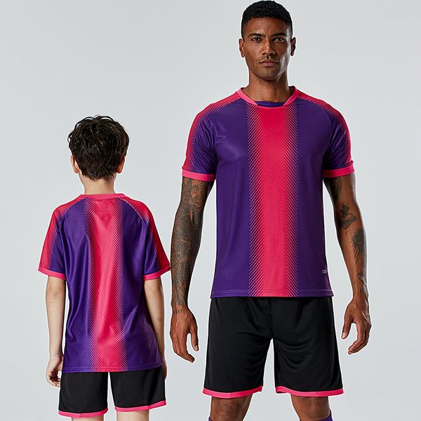 

2020 kids customize football jersey soccer jersey clothes set boys girls kids training uniforms ball set, Black