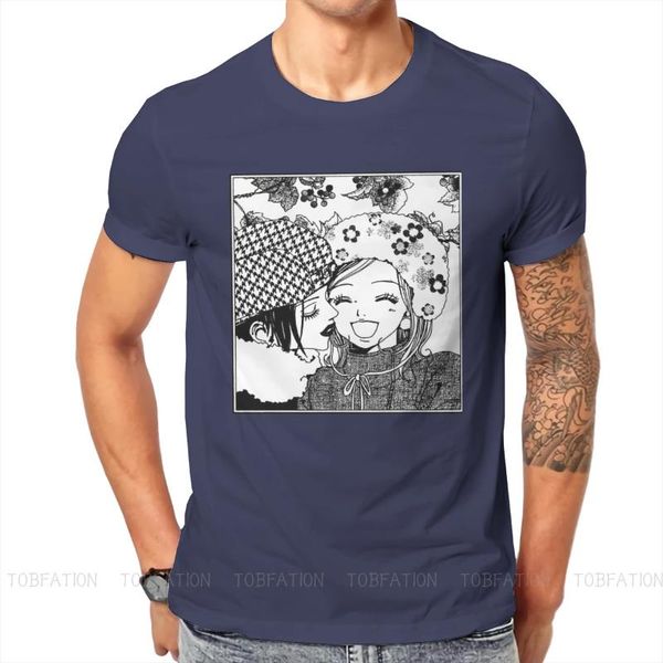 

men's t-shirts yazawa manga fitted classic alternative clothing all-match loose cotton o-neck short sleeve tees shirt, White;black