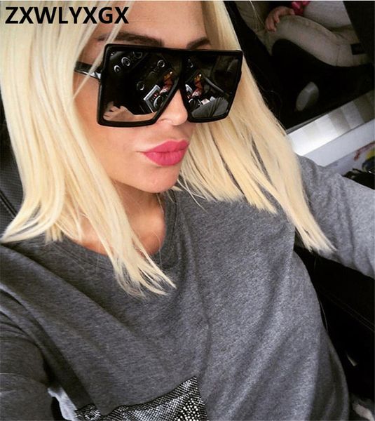 

lx brand new oversized sunglasses women men luxury brand designer vintage sun glasses female male big frame black eyewear, White;black