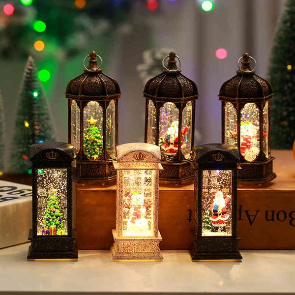 

christmas decorative wind lamp hexagonal water injection led ornament gift