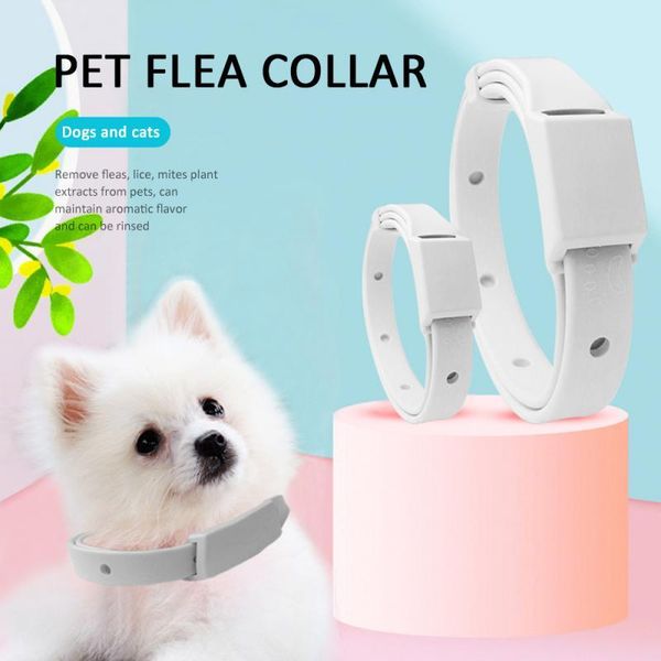

cat collars & leads pet flea collar vitro insect repellent rubber outdoor waterproof adjustable protect dog necklet repel lice mosquitoes bi