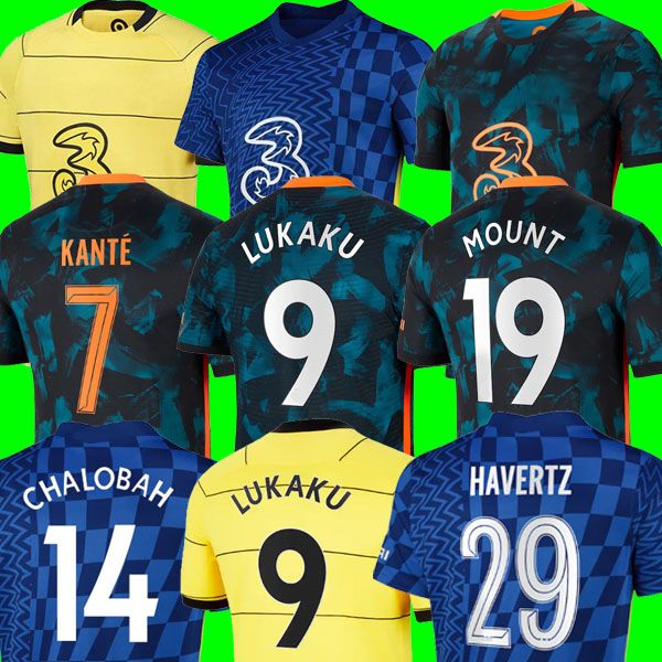 

21 22 chelsea soccer jerseys lukaku t.silva pulisic kante 2021 2022 cfc chalobah kovacic football kits shirts mount chilwell ziyech werner s, Black;yellow
