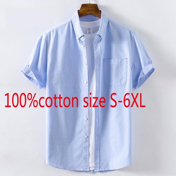 

arrival men oxford spinning youth loose large short sleeve fashion spring summer casual shirts plus size s-xl2xl3xl4xl5xl6xl men's, White;black