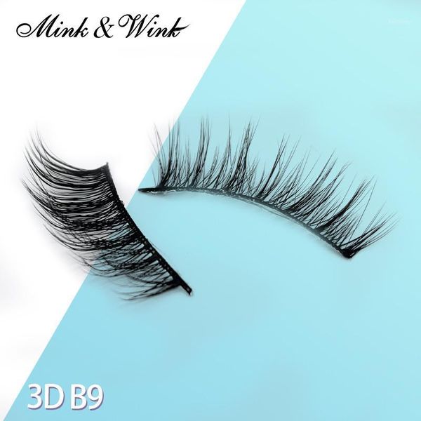

mink & wink 15 pairs soft and natural black eyelashes korean false 3d 100% hand made with fast 1