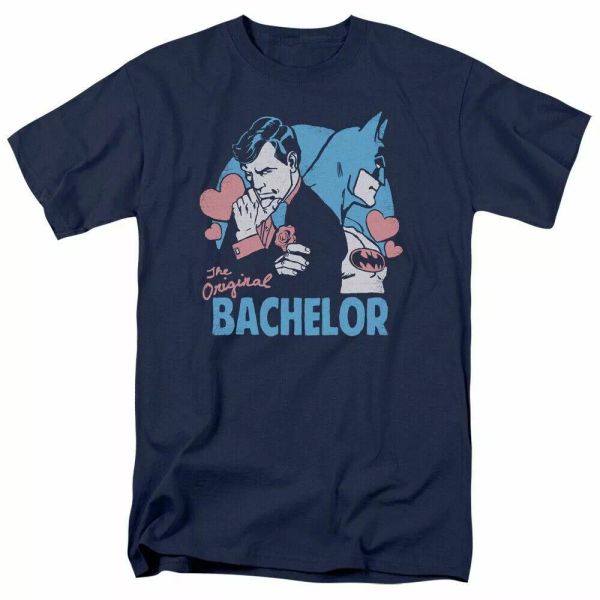 

dc batman bachelor t shirt mens licensed dc comics tee navy, White;black