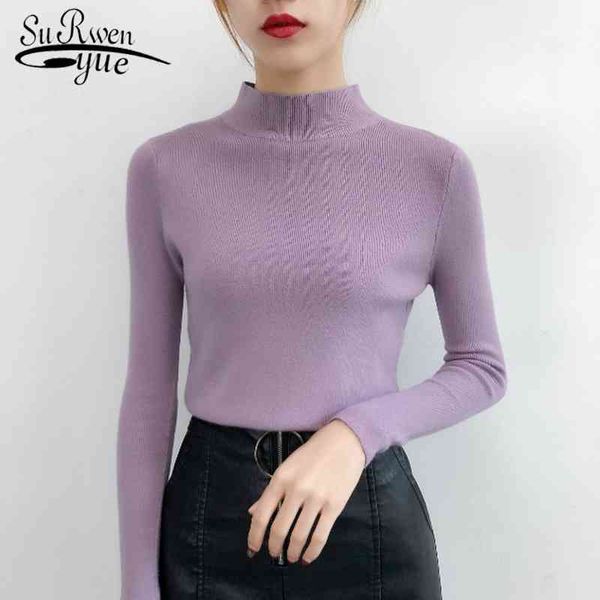 

fashion women pullover sueter mujer invierno winter knitted turtleneck sweater solid clothing 5047 50 210521, White;black