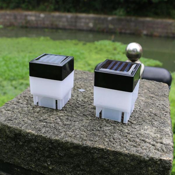 

outdoor solar lamps post cap light square powered pillar lights for wrought iron fencing front yard backyards gate ip44