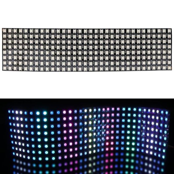 

[seven neon]digital sreen 76.8w dc5v 8x32 64led sk6812 led flexible panel screen rgb pixel digital addressable light strips